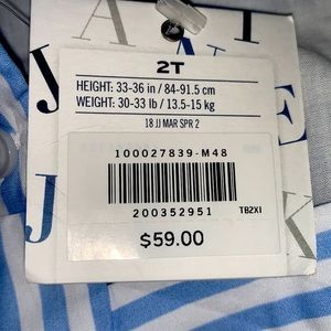 Blue & white Jumpsuit Janie & Jack size 2